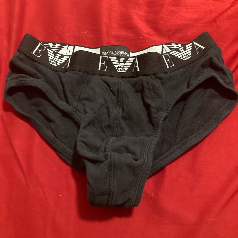 Emporio Armani Mens Medium Black Brief Used